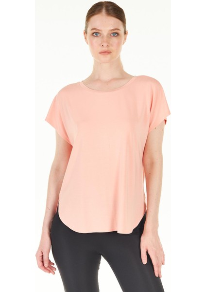 Pembe Yırtmaç Detaylı Rahat Kalıp Modal T-Shirt - Dora fiyatları