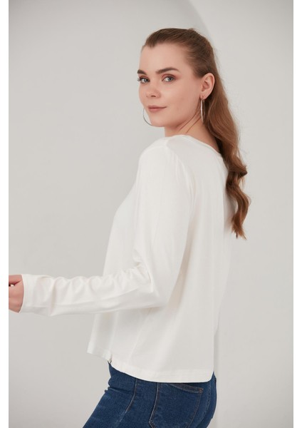 Uzun Kollu Merserize Kumaş T-Shirt (AGSWEAT00) fiyatları