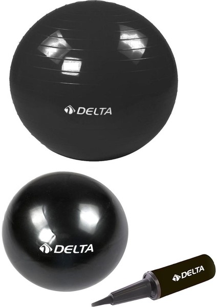 65 cm Pilates Topu 25 cm Mini Denge Topu ve Pompası Seti