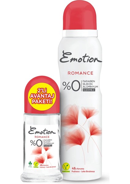 Kofre Emotion Kadın Deodorant 150 ml + Roll-On 50 ml Romance