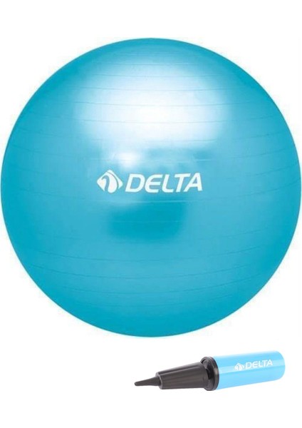 85 cm Mavi Deluxe Pilates Topu Ve Çift Yönlü Pompa Seti