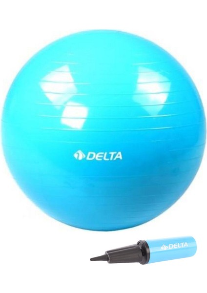 75 cm Mavi Deluxe Pilates Topu Ve Çift Yönlü Pompa Seti