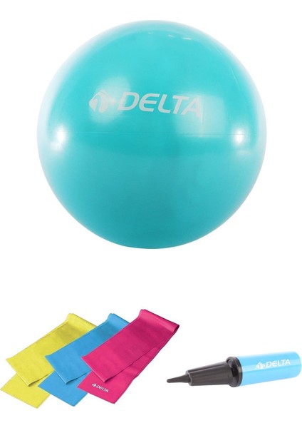 75 cm Pilates Topu 3'lü Pilates Bandı Egzersiz Direnç Lastiği Pilates Topu Pompası 5'li Set
