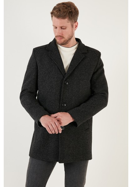 Çıkarılabilir Kapüşonlu Kırçıllı Slim Fit Kaşe Kaban Erkek KABAN 5841013 fiyatları