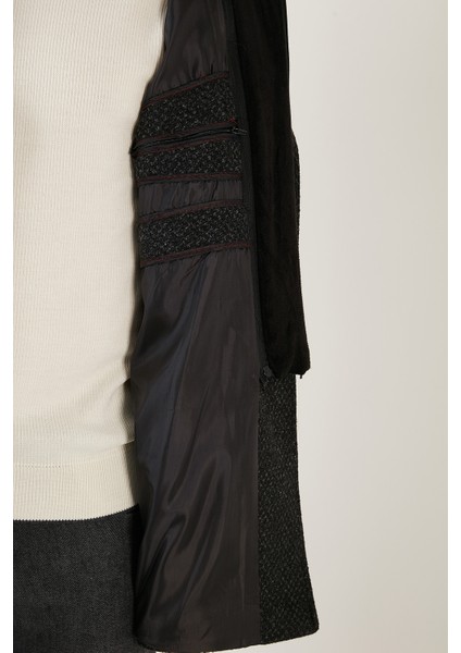 Çıkarılabilir Kapüşonlu Kırçıllı Slim Fit Kaşe Kaban Erkek KABAN 5841013 indirimleri
