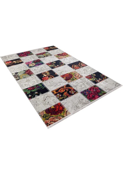 Vuhan Beyaz Patchwork Dijital Baskı Halı