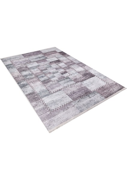 Nankin Mor Patchwork Dijital Baskı Halı