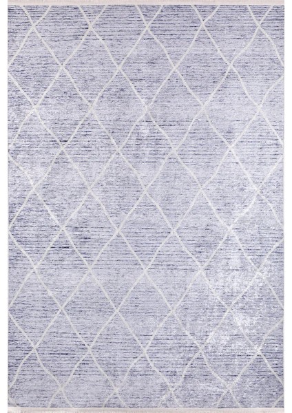 Harbin Mavi Patchwork Dijital Baskı Halı