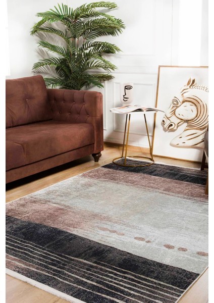 Senyang Kahverengi Modern Dijital Baskı Halı