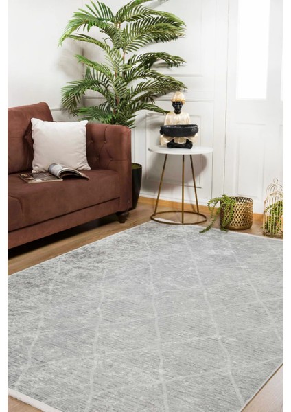 Foshan Gri Geometrik Dijital Baskı Halı