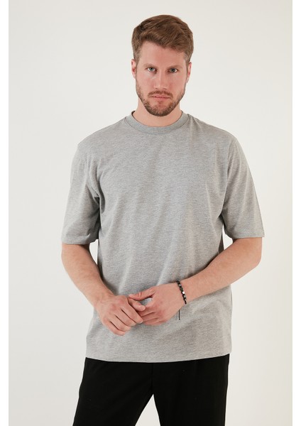 Pamuklu Oversize Bisiklet Yaka Basic T Shirt Erkek T Shirt 5902365