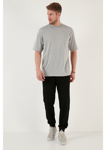 Pamuklu Oversize Bisiklet Yaka Basic T Shirt Erkek T Shirt 5902365
