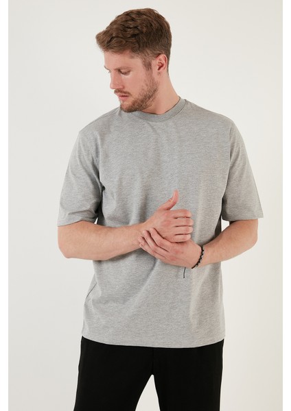 Pamuklu Oversize Bisiklet Yaka Basic T Shirt Erkek T Shirt 5902365