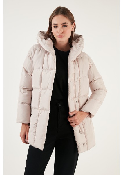 Cepli Kemerli Kapüşonlu Regular Fit Kışlık Şişme Mont Bayan Mont 55650154 modelleri