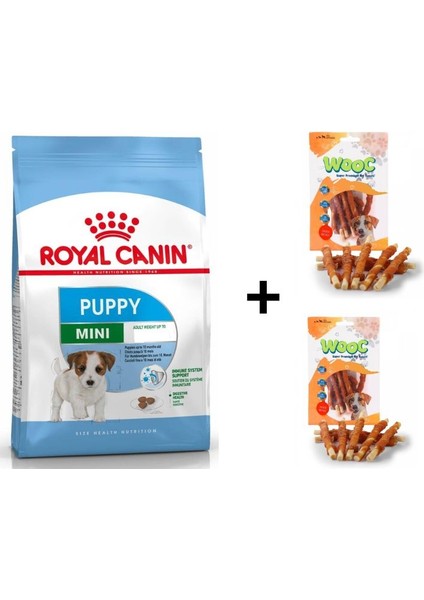 Mini Puppy Yavru Köpek Maması 4 kg + 2 Adet Wooc Ödül 80 gr