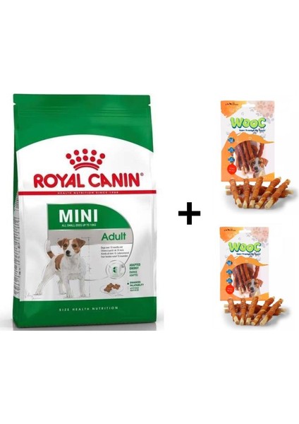 Mini Adult Köpek Maması 8 kg + 2 Adet Wooc Ödül 80 gr