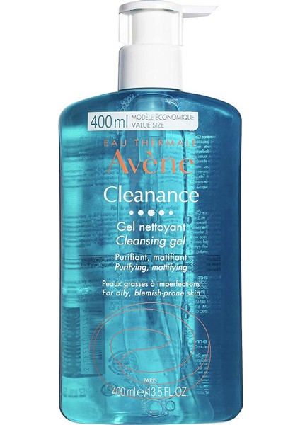 Avene Cleanance Gel Nettoyant - Yüz ve Vücut Temizleme Jeli 400 ml 1 Paket (1 x 1 Adet)