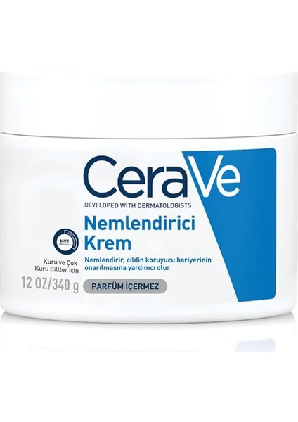 Nemlendirici Krem Kavanoz Kuru ve Çok Kuru Ciltler (340 G)