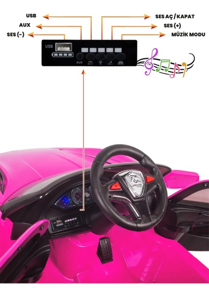 Jagor Akülü Araba 12V - Pembe