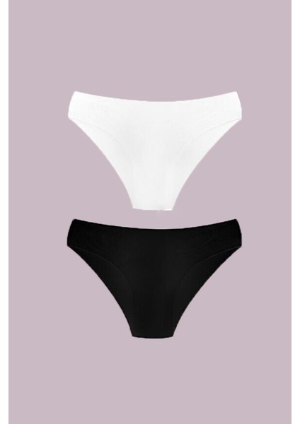 2li Kadın Iz Yapmaz Bikini Dikişsiz Külot Esnek Rahat Ekonomik