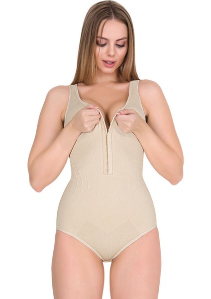 Kadın Geniş Askılı Agraflı Korse Kancalı Şekillendirici 1 Beden