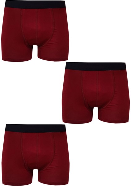 3lü Erkek Likralı Modal Boxer Düz Pamuklu Premium Kaliteli Külot