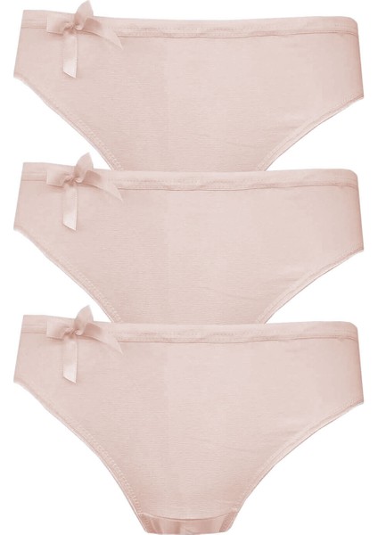 3lü Kadın Bikini Külot Pamuklu Renkli Ekonomik Rahat