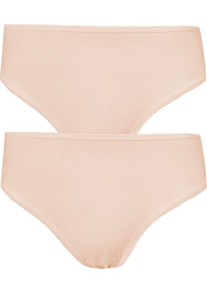 2li Kadın Orta Yüksek Bel Bikini Ince Lastik Pamuklu Ekonomik