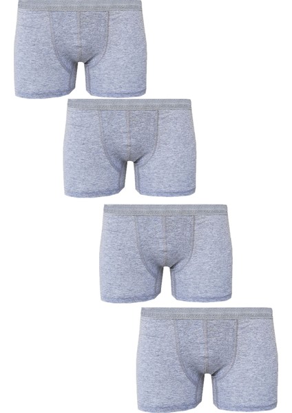 4lü Erkek Likralı Boxer Ince Ekonomik Pamuklu Paçalı Külot
