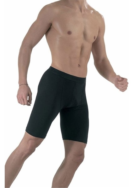 2li Erkek Extra Uzun Paça Boxer Pamuklu Likralı Don