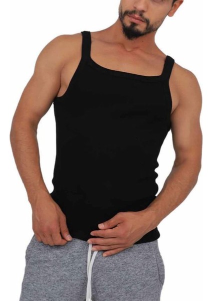 Erkek Askılı Atlet Kaşkorse %100 Pamuklu Fanila Esnek