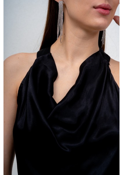 Kadın Kolsuz Bluz Siyah modelleri