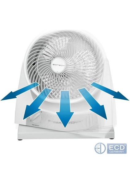Masaüstü Vantilatör 40 W Düşük Sesli Çalışma ve Ayarlanabilir Hız Özellikleriyle