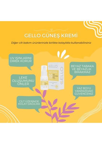 Leke Karşıtı Yüksek Korumalı Güneş Kremi 50+Spf /50ML