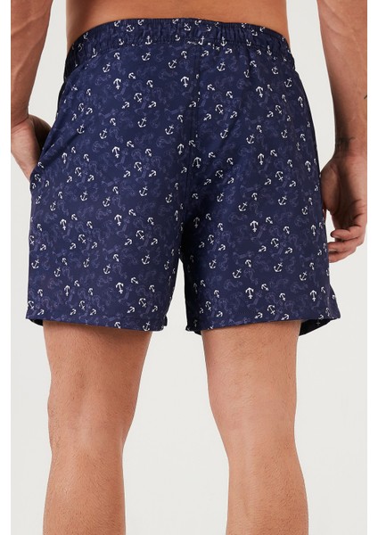Belden Bağlamalı Desenli Mayo Short Erkek Mayo Short 380093