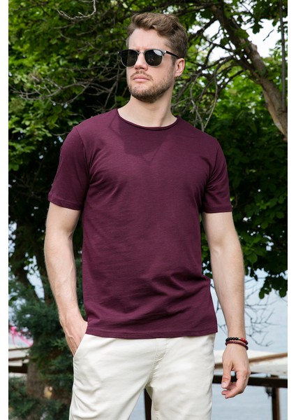 Pamuklu Slim Fit Bisiklet Yaka T Shirt Erkek T Shirt 59020001