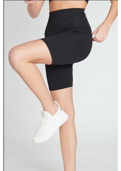 Short Tayt Ince Fitilli Yüksek Rahat Bel