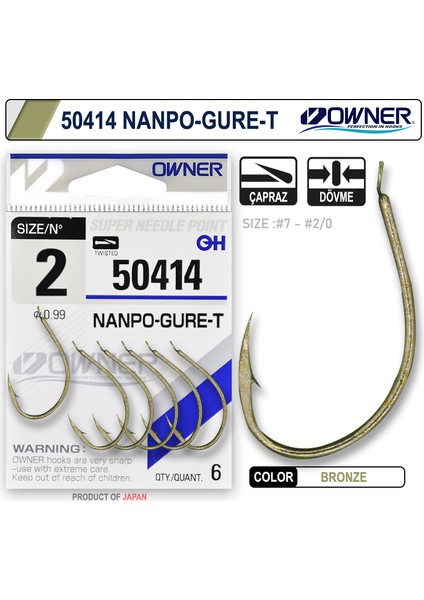 50414 Nanpo Gure-T Oxidized Gold Iğne