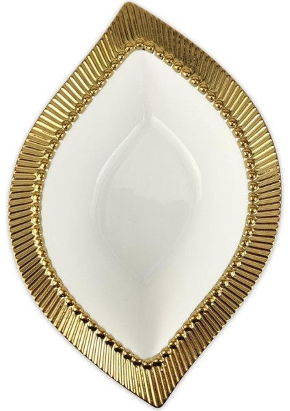 Golda 18 Cm Yaprak Mini Salata Kasesi Gold - YF246