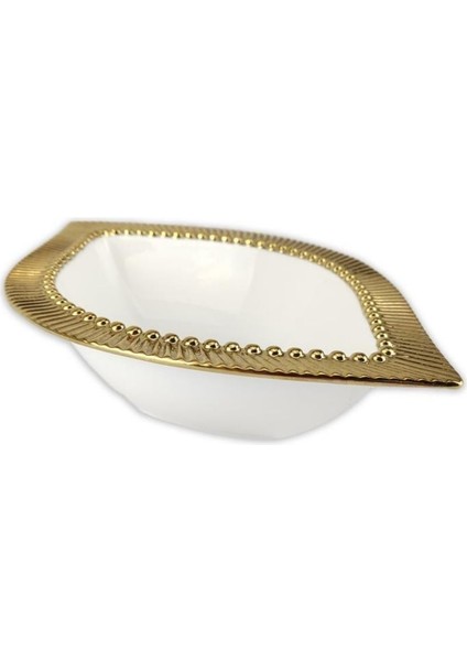 Golda 18 Cm Yaprak Mini Salata Kasesi Gold - YF246