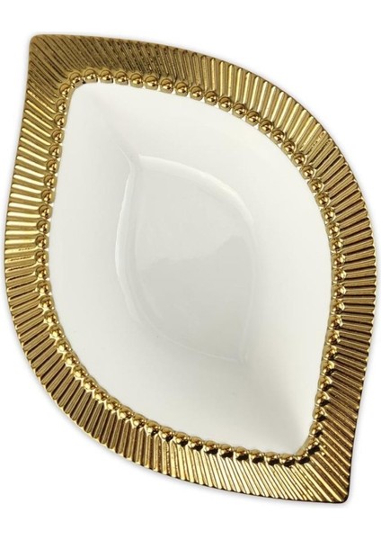 Golda 18 Cm Yaprak Mini Salata Kasesi Gold - YF246