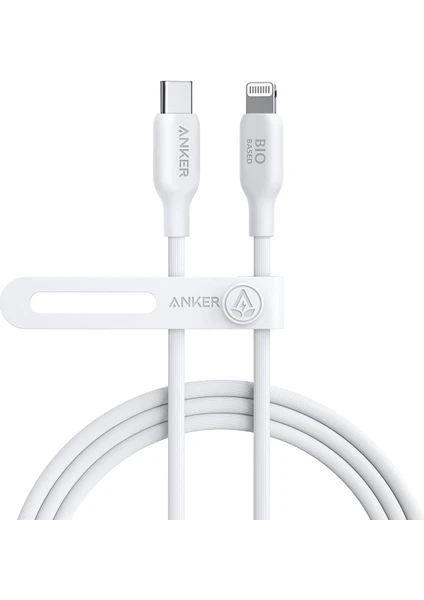 541 USB-C to Lightning 1.8m Şarj/Data Kablosu - Doğa Dostu MFI Lisanslı - 30W Şarj Destekli - A80A2 - Beyaz (Anker Türkiye