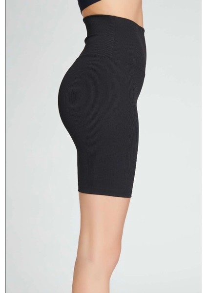 Short Tayt Ince Fitilli Yüksek Rahat Bel