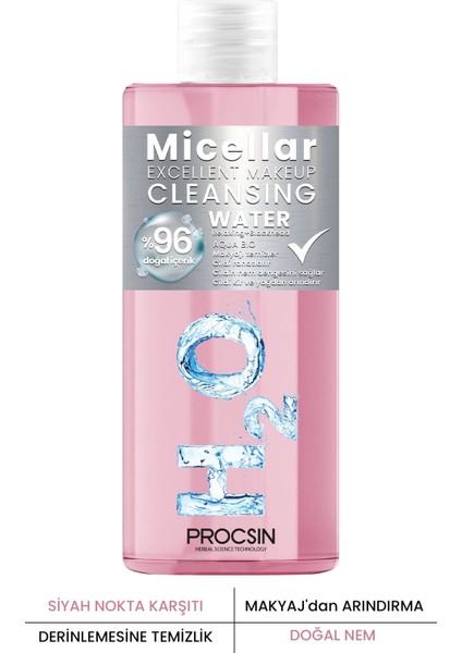 Aqua Bio H2O Micellar Yüz ve Makyaj Temizleyici Kuru Ciltler İçin 200 ml