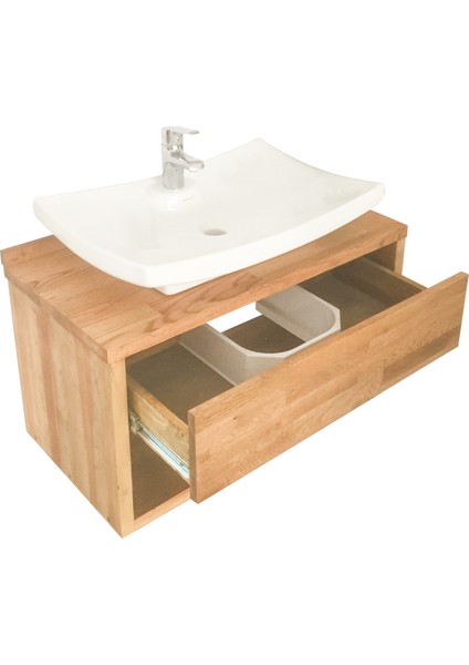 Atölye 10 60 cm Meşe Banyo Dolabı Modern Ahşap Banyo Dolabı Asma Banyo Dolabı fiyatları