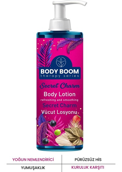 Body Boom Secret Charm Vücut Losyonu Yoğun Nemlendirici Etki 200 ML Tüm Cilt Tipleri İçin