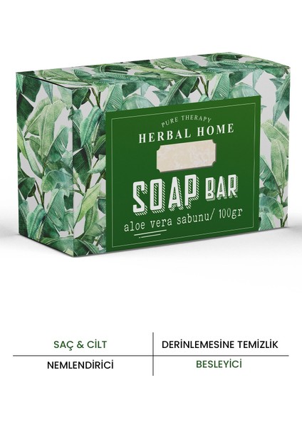 Herbal Home Kuruluk Karşıtı Yoğun Nemlendirici Doğal Aloevera Sabunu 100 GR