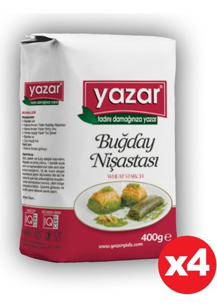 Buğday NIŞASTASI 400GR x 4 Paket