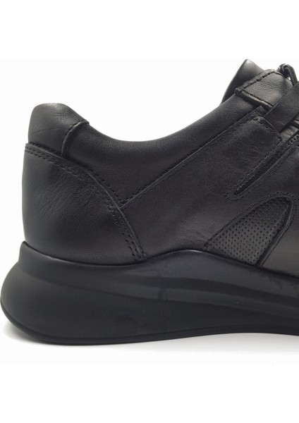 Klare Siyah Hakiki Deri Rahat Sneaker Spor Ayakkabı fırsatları