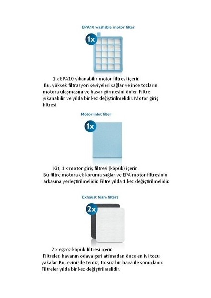 Philips Fc 8470/01 Powerpro Compact Hepa Filtre Seti modelleri